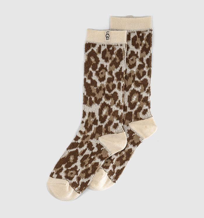 UGG Gianni Crew Socks Jasmine Leopard