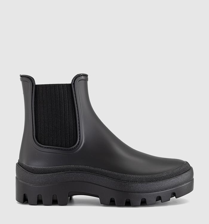 OFFICE Acorn Cleat Sole Wellie Black