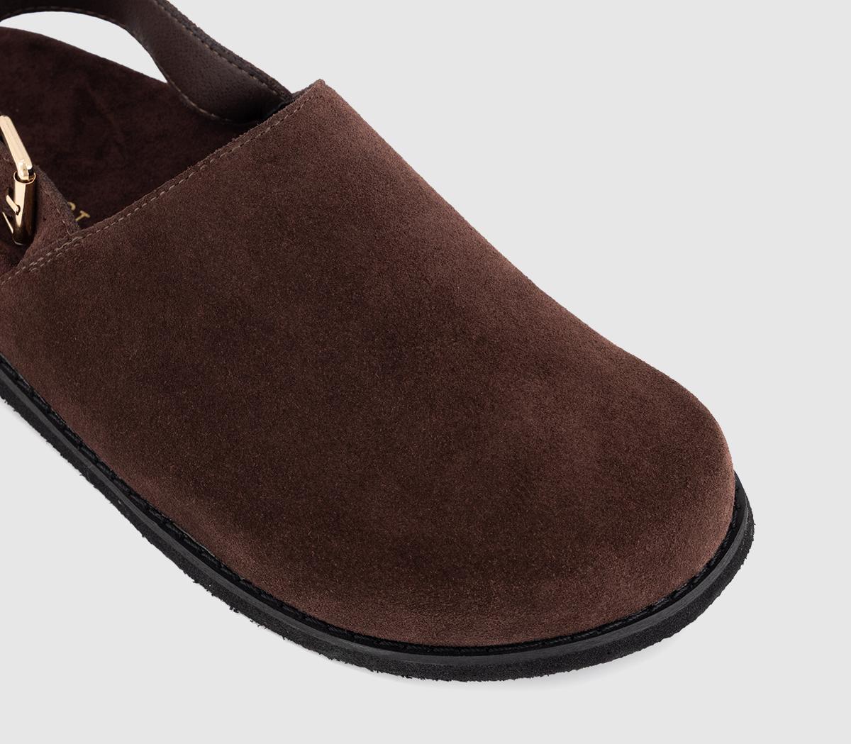 EARTHADDICTEarth Addict: Eclipse - Slingback ClogsBrown Suede