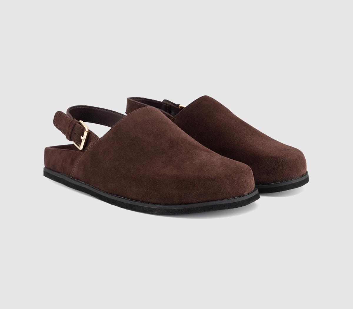 EARTHADDICTEarth Addict: Eclipse - Slingback ClogsBrown Suede