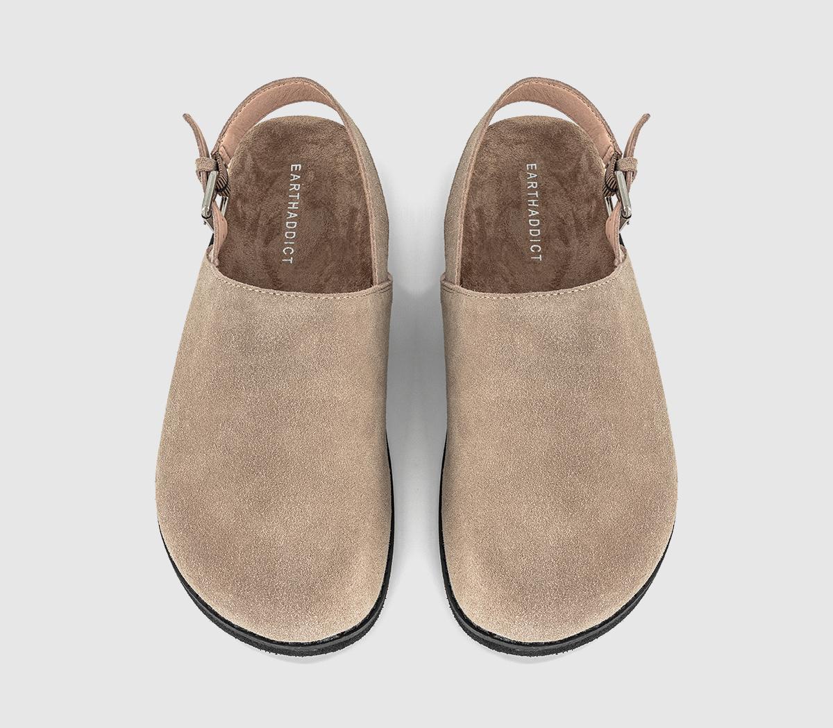 EARTHADDICTEarth Addict: Eclipse - Slingback ClogsBeige Suede