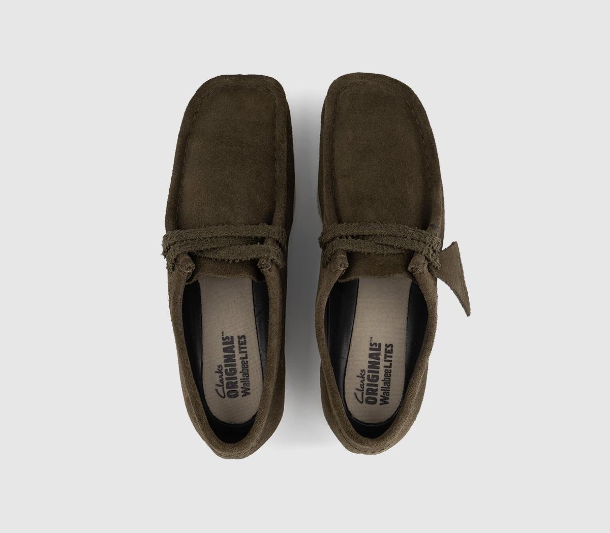 Clarks OriginalsWallebee Lite ShoesDark Olive Suede