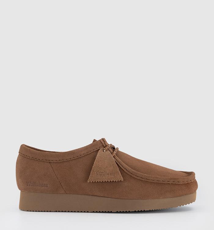 Clarks Originals Wallebee Lite Shoes Cola Suede