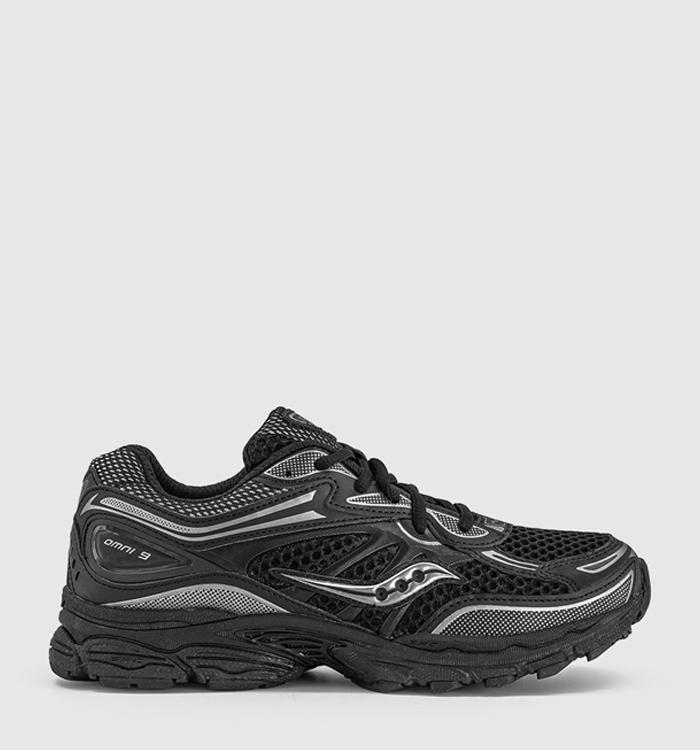 Saucony Omni 9 Gs Trainers Black Gunmetal