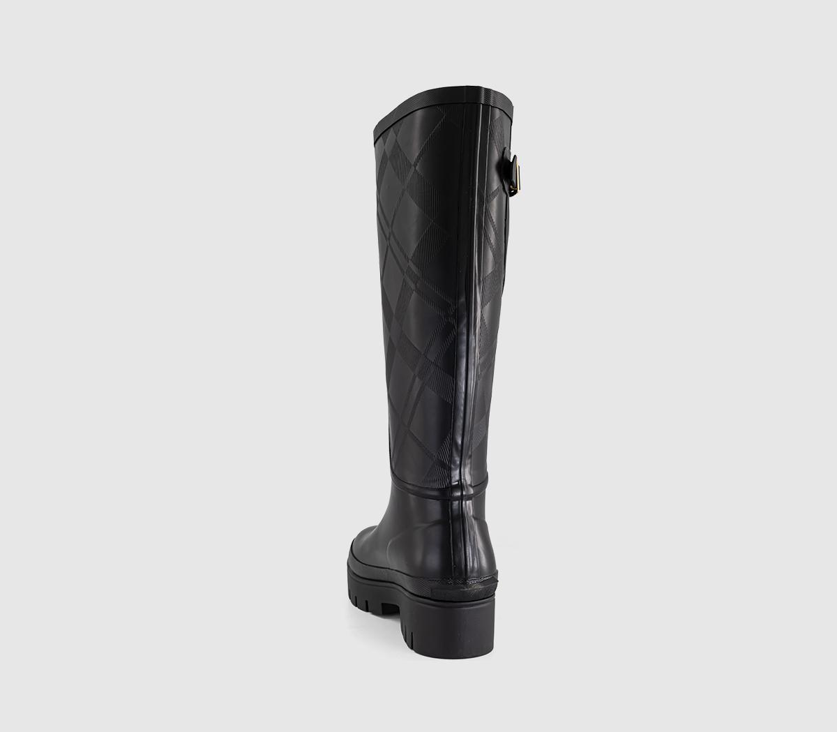 BarbourLeighton Tartan Tall WelliesBlack