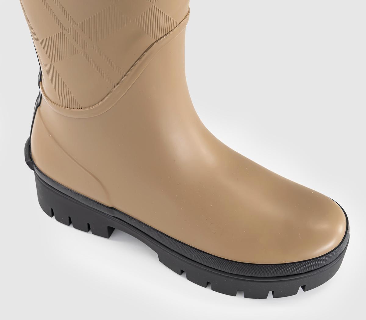 BarbourLeighton Tartan Tall WelliesMilitary Brown
