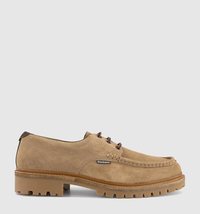 Barbour Paxton Apron Derby Shoe Taupe Suede