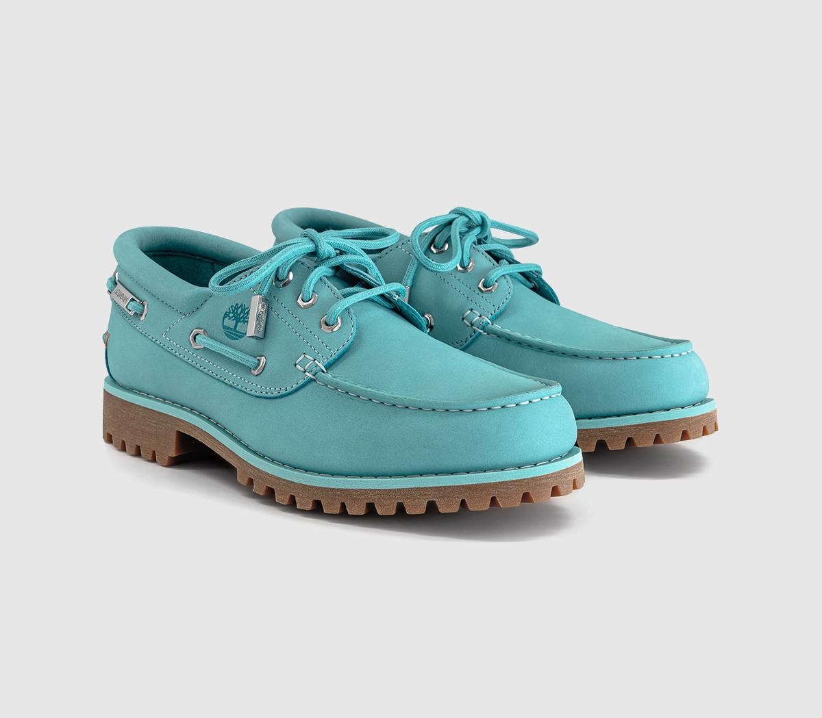 TimberlandAuthentic 3 Eye Boat Shoes W Jacquemus Aqua Blue