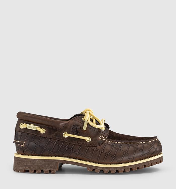 Timberland 3 Eye Lug Boat Shoe Jacquemus Dark Brown Crocbrown