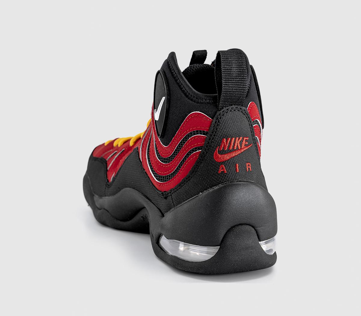 NikeAir Bakin HighVarsity Red White Varsity Maize Black