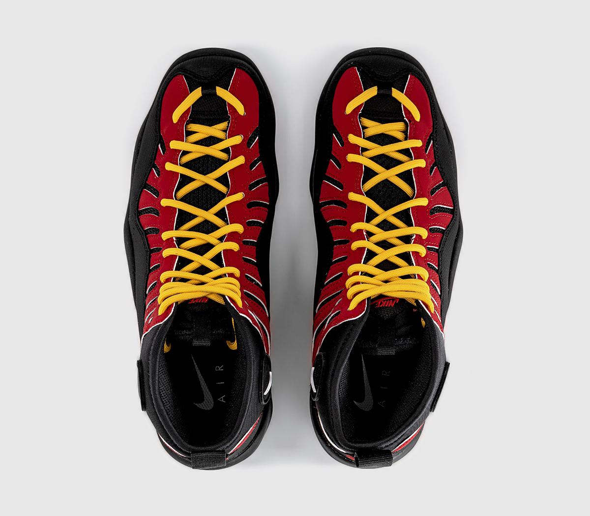 NikeAir Bakin HighVarsity Red White Varsity Maize Black