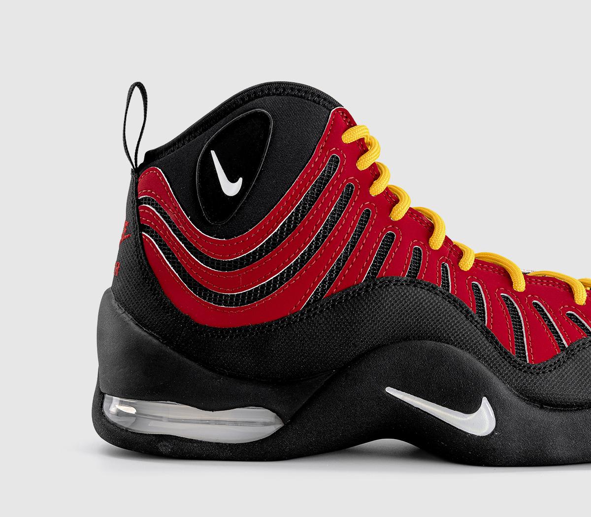 NikeAir Bakin HighVarsity Red White Varsity Maize Black