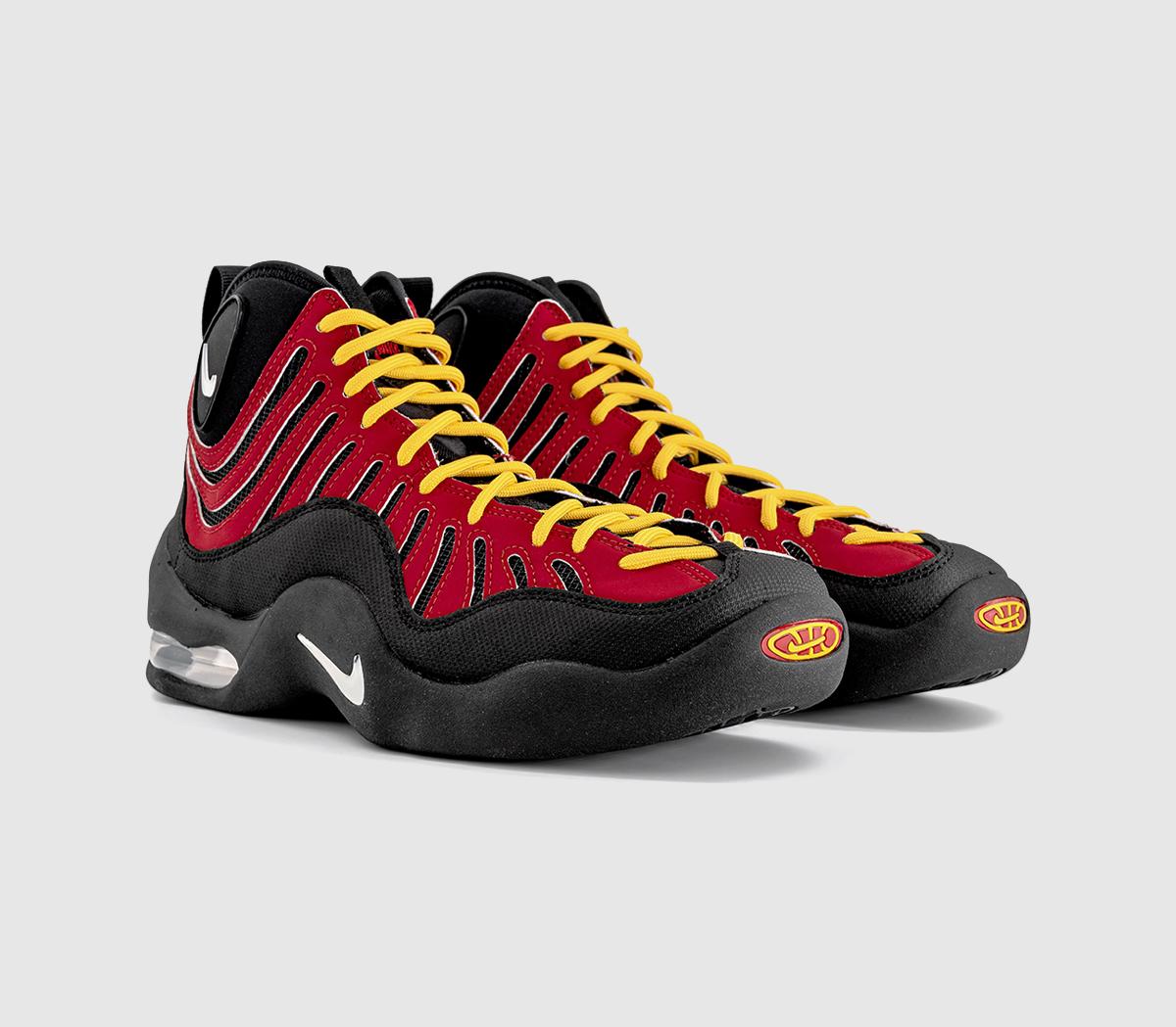 NikeAir Bakin HighVarsity Red White Varsity Maize Black