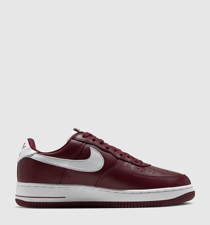 Nike Air Force 1 01 Trainers Dark Team Red White