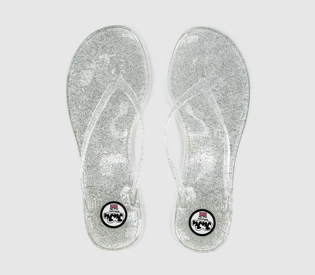 JuJuFrankie Flip FlopsSilver Glitter
