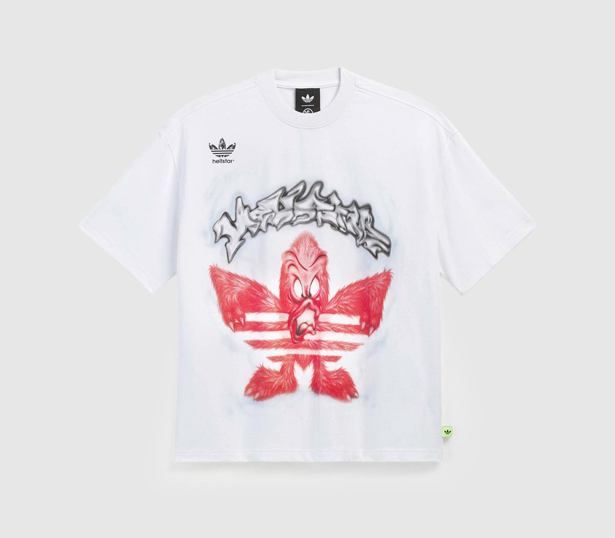 adidasHellstar Graphic T-ShirtWhite