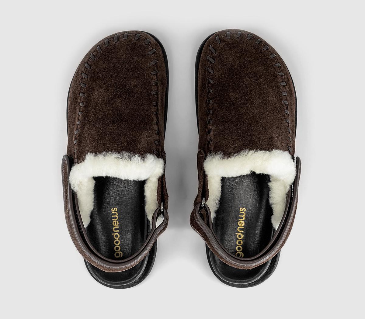 Good NewsFinn Warm Lined MulesBrown Suede