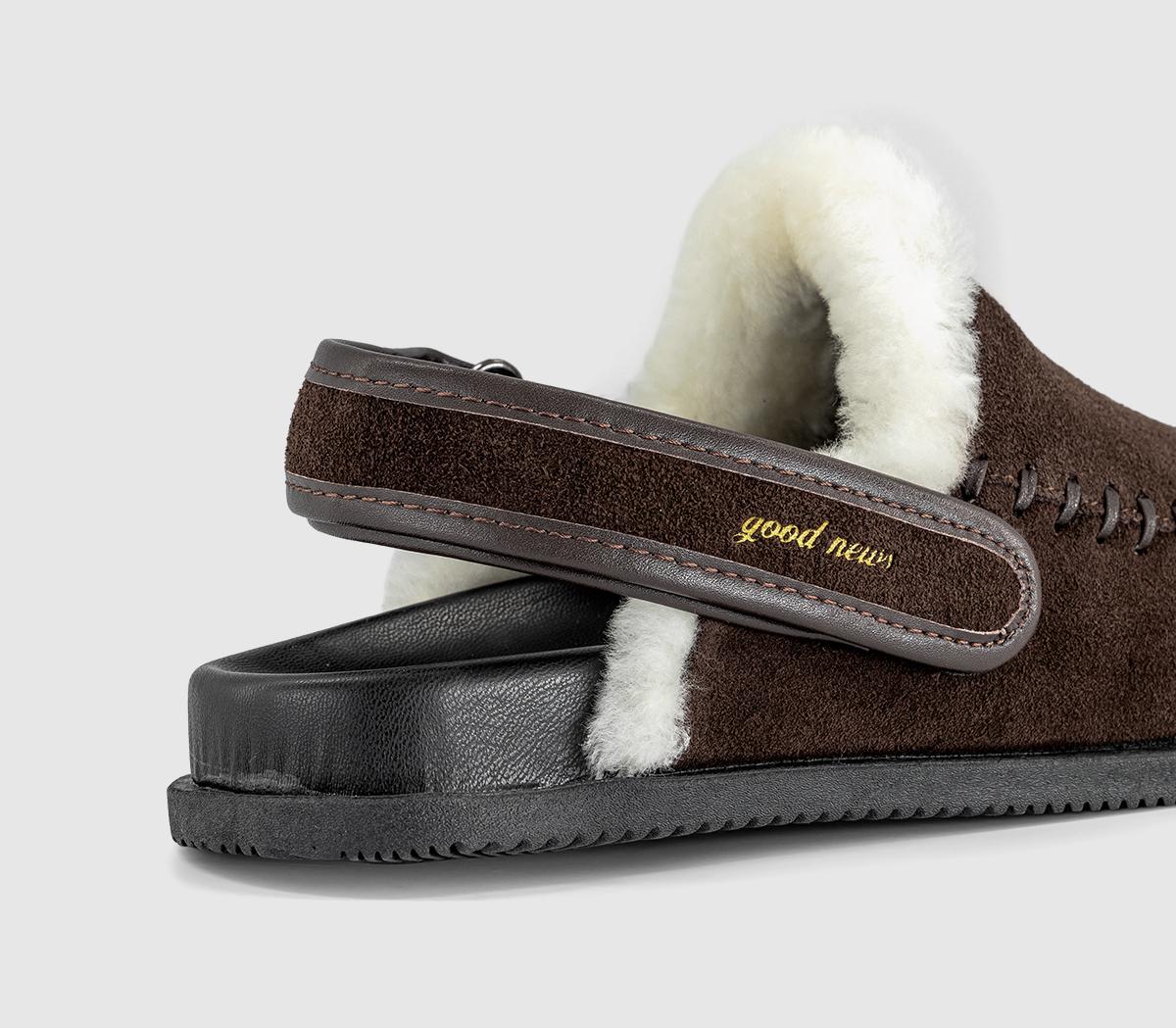 Good NewsFinn Warm Lined MulesBrown Suede
