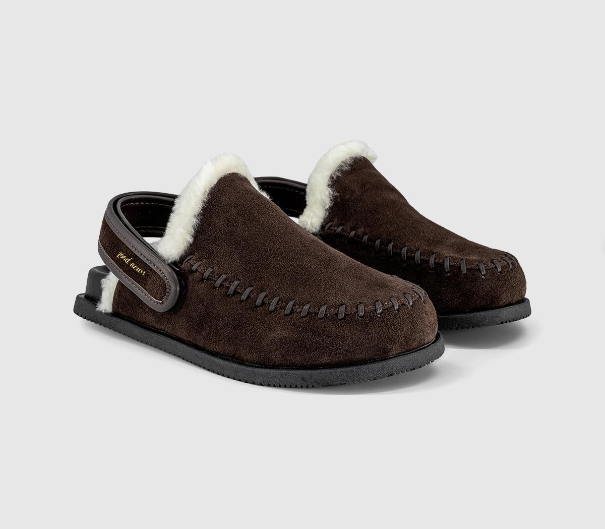 Good NewsFinn Warm Lined MulesBrown Suede