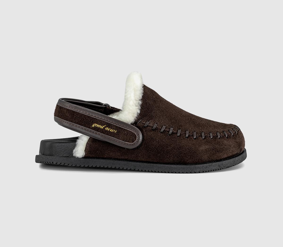 Good NewsFinn Warm Lined MulesBrown Suede