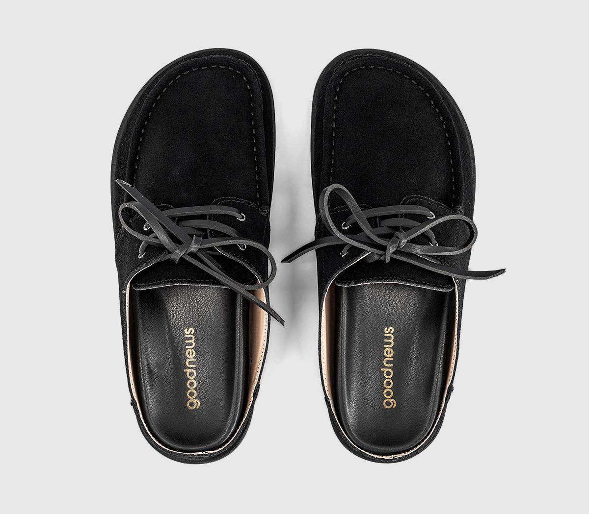 Good NewsKindlin Lace MulesBlack Suede