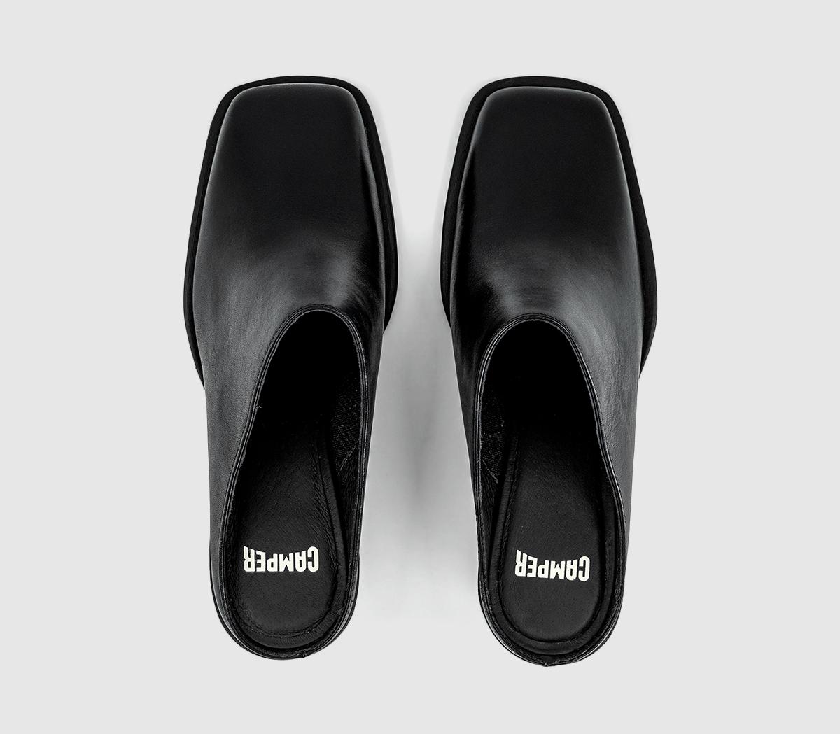 CamperLouise Heeled MuleBlack Leather