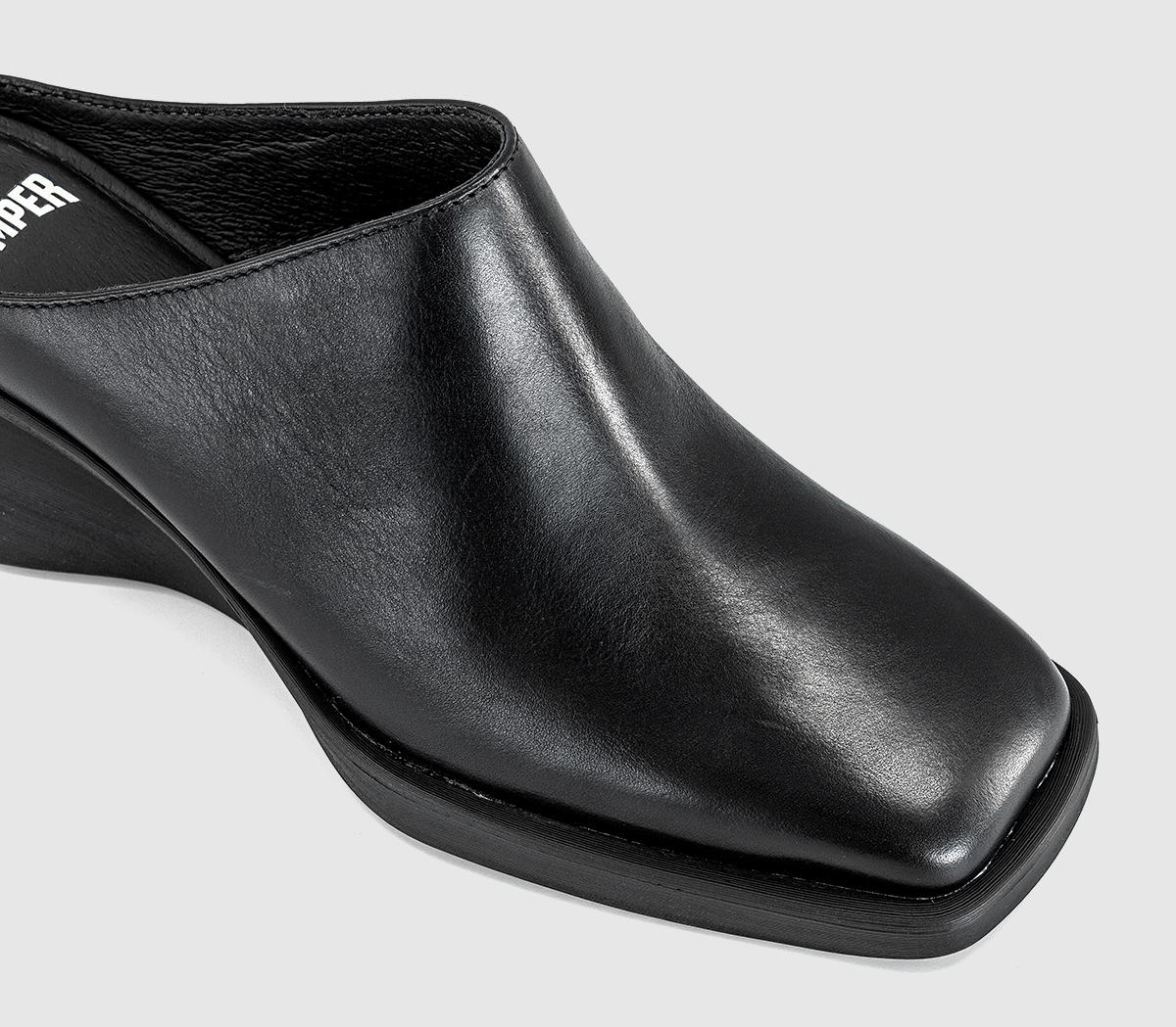CamperLouise Heeled MuleBlack Leather