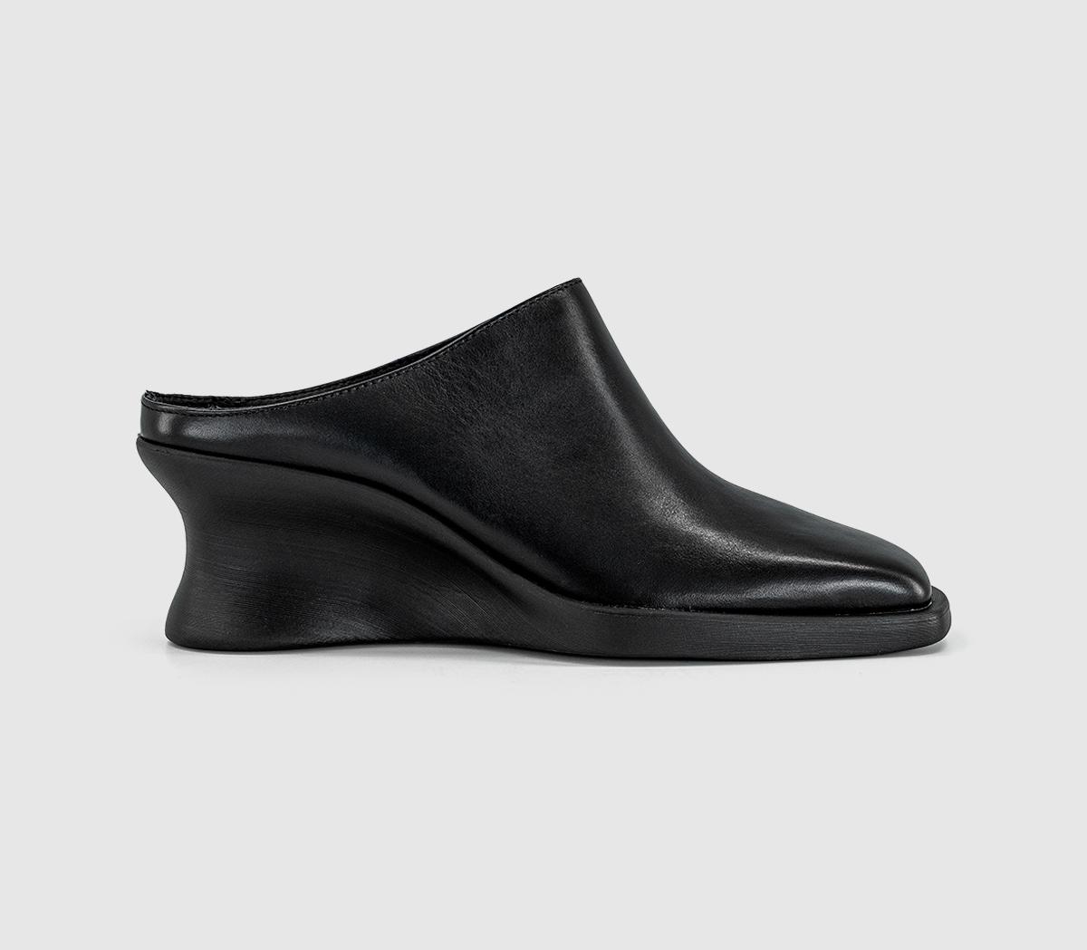 CamperLouise Heeled MuleBlack Leather