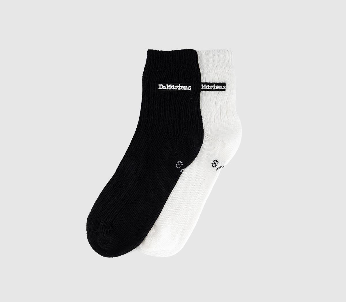 Dr. Martens2pk Ankle SocksBlack White
