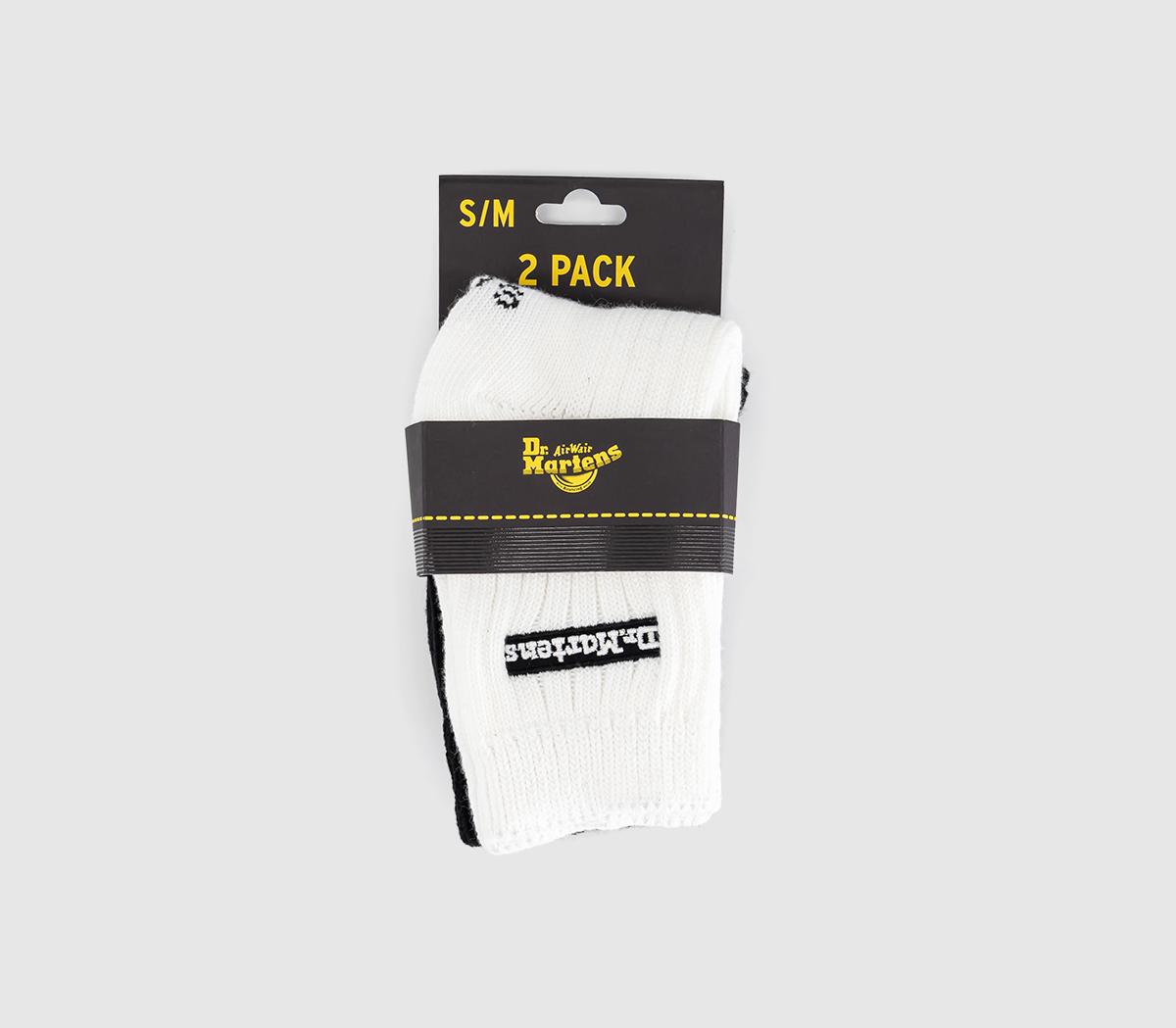 Dr. Martens2pk Ankle SocksBlack White