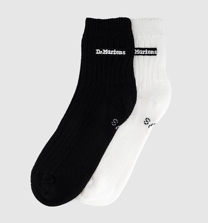 Dr. Martens 2pk Ankle Socks Black White