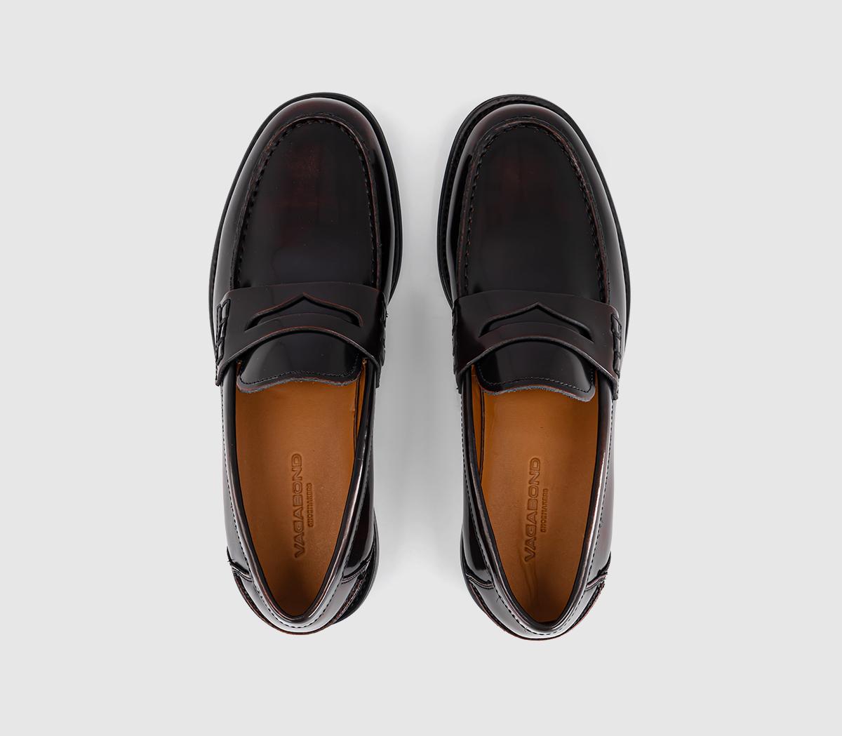 Vagabond ShoemakersSteven LoafersDark Brandy Polished