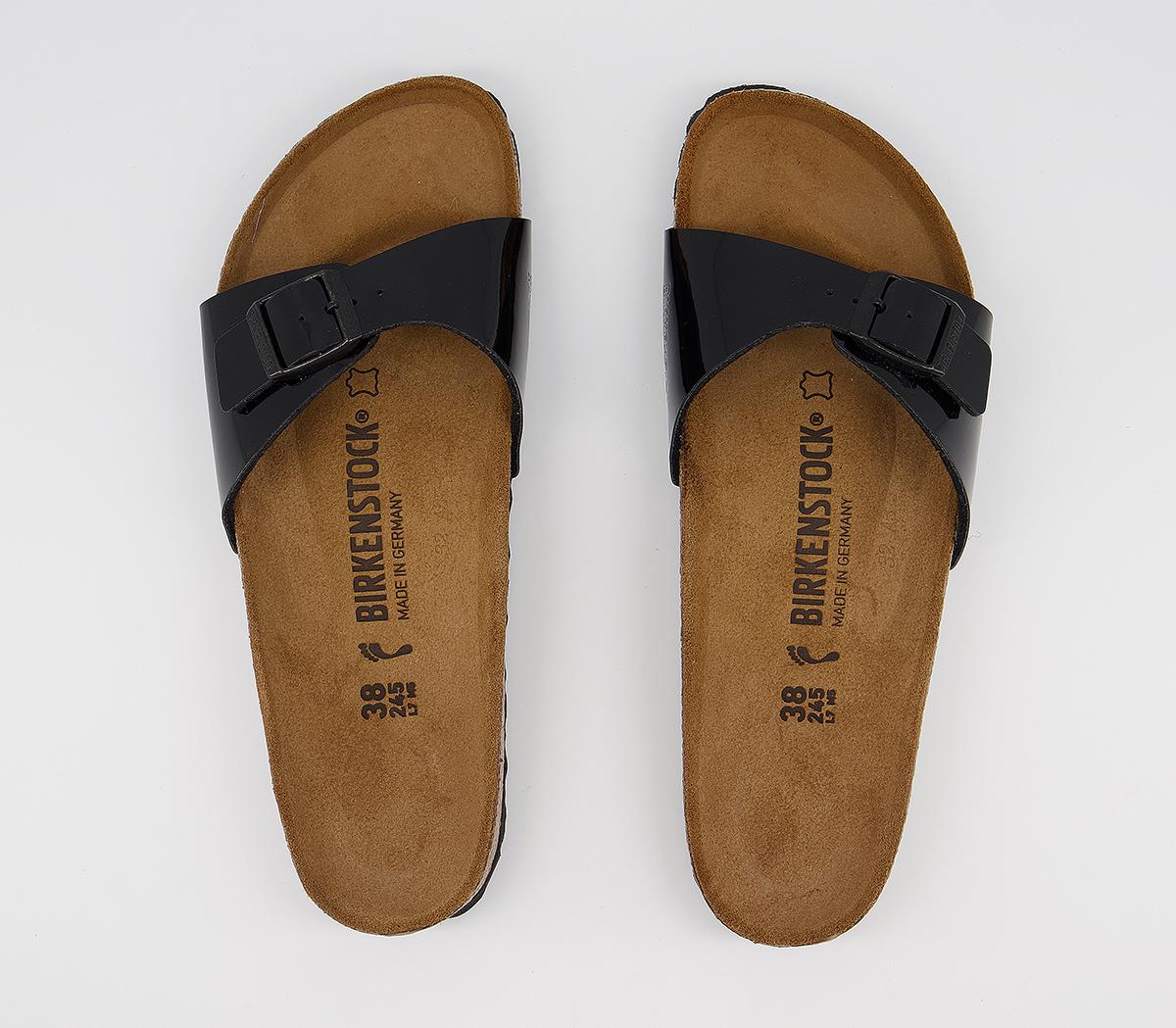 BIRKENSTOCK Madrid 1 Bar Mule Black Patent - Women’s Sandals