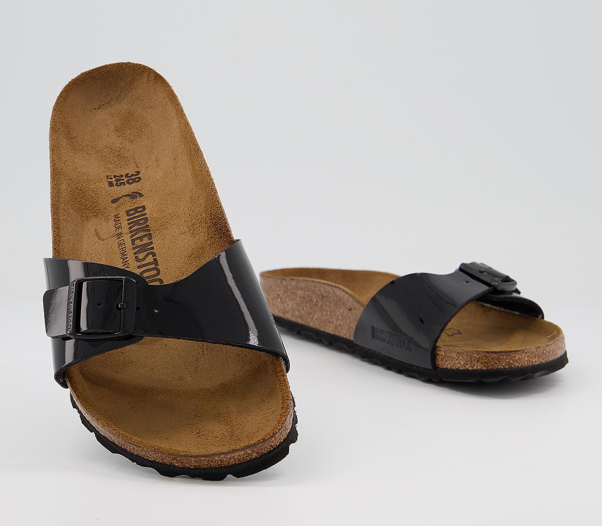 BIRKENSTOCK Madrid 1 Bar Mule Black Patent - Women’s Sandals