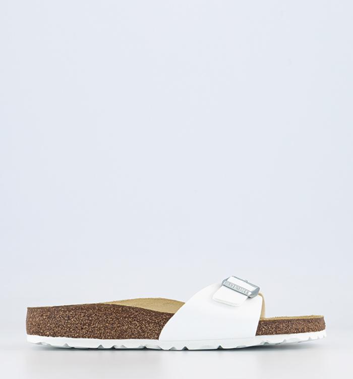 White slip on online mules