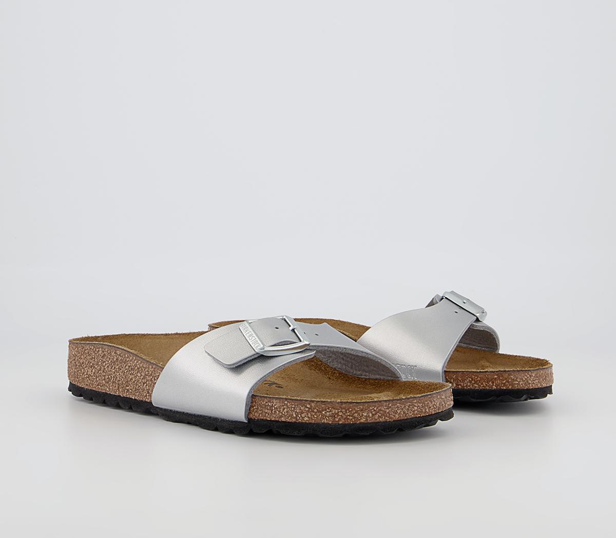 BIRKENSTOCK Madrid 1 Bar Mule Sandals BIRKENSTOCK Madrid 1 Bar Mule Sandals Silver Metallic