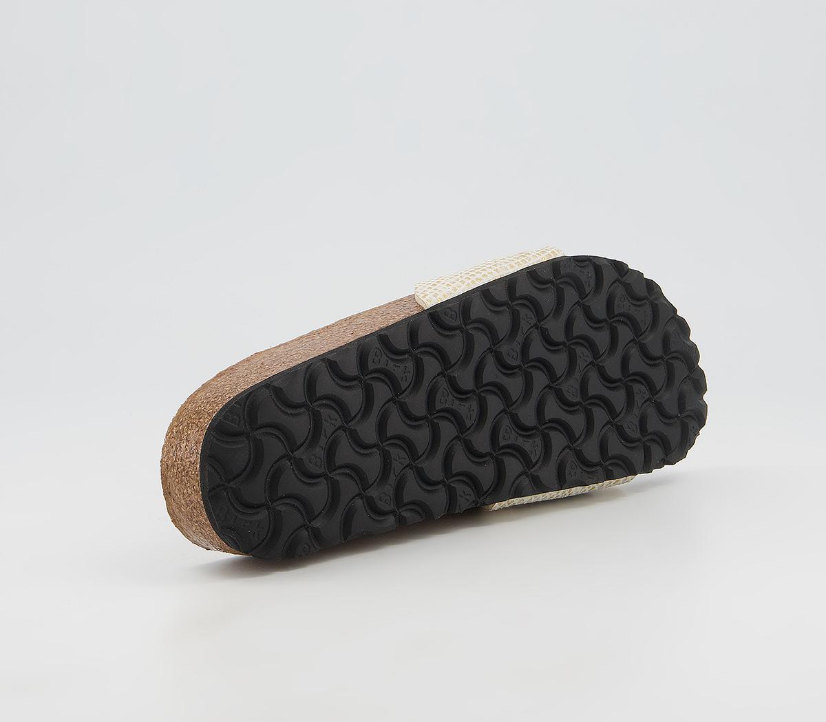 BIRKENSTOCKMadrid 1 Bar MulesShiny Python Eggshell Gold