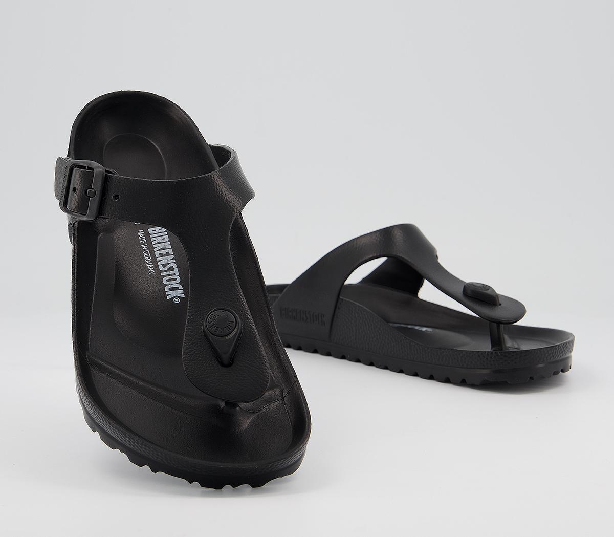 birkenstock toe thong footbed black eva