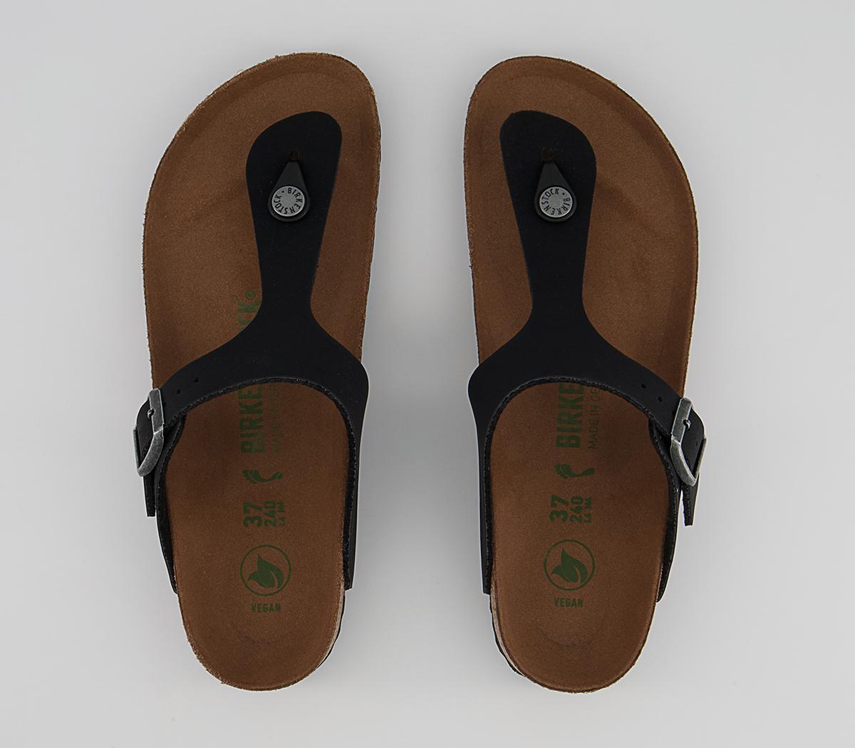 BIRKENSTOCK Toe Thong Footbed Sandals BIRKENSTOCK Toe Thong Footbed Sandals Earthly Vege Black
