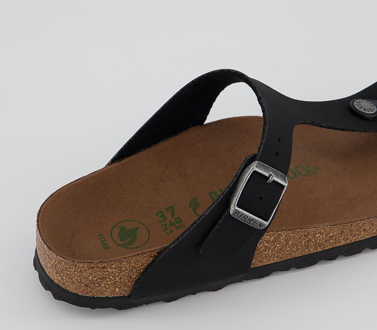BIRKENSTOCK Toe Thong Footbed Sandals BIRKENSTOCK Toe Thong Footbed Sandals Earthly Vege Black