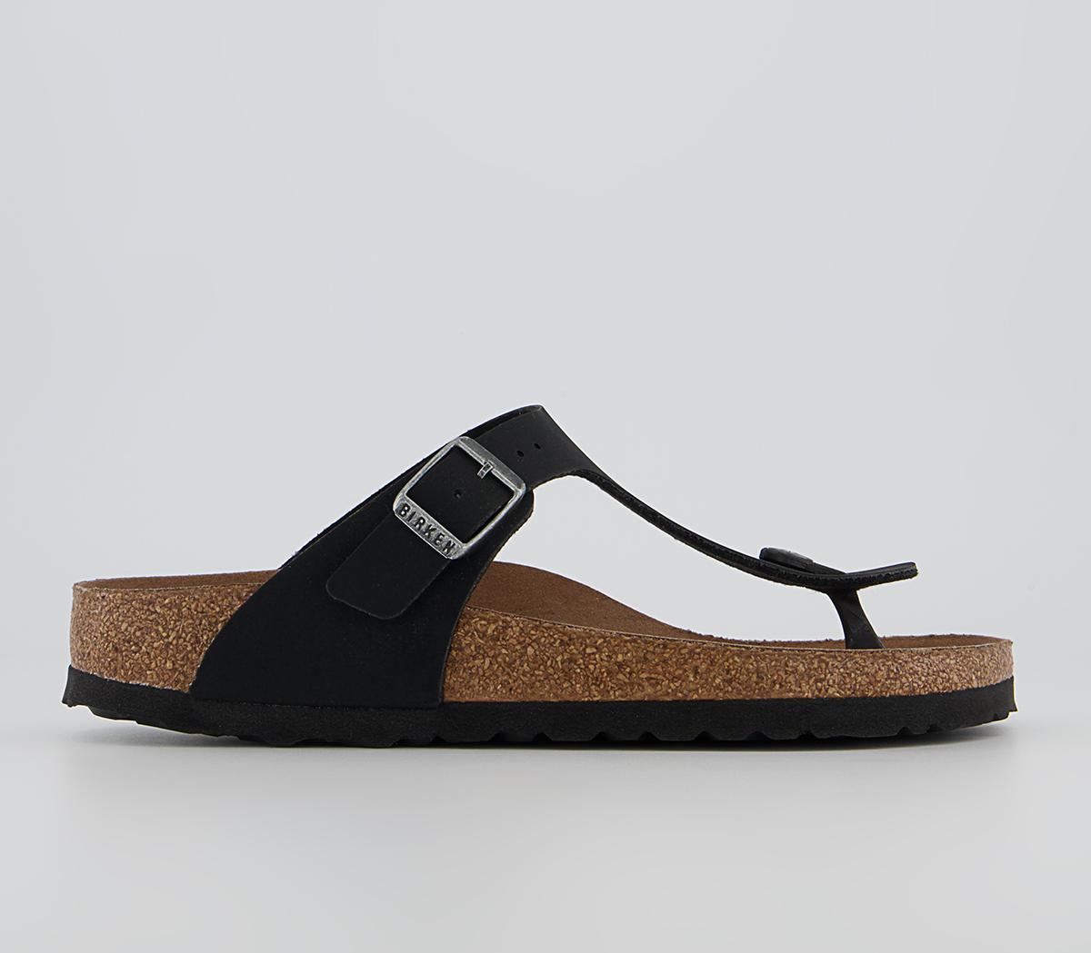 BIRKENSTOCK Toe Thong Footbed Sandals BIRKENSTOCK Toe Thong Footbed Sandals Earthly Vege Black