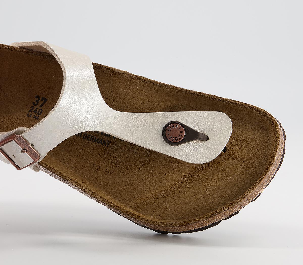 BIRKENSTOCKGizeh Toe Thong Footbed SandalsGraceful Pearl White