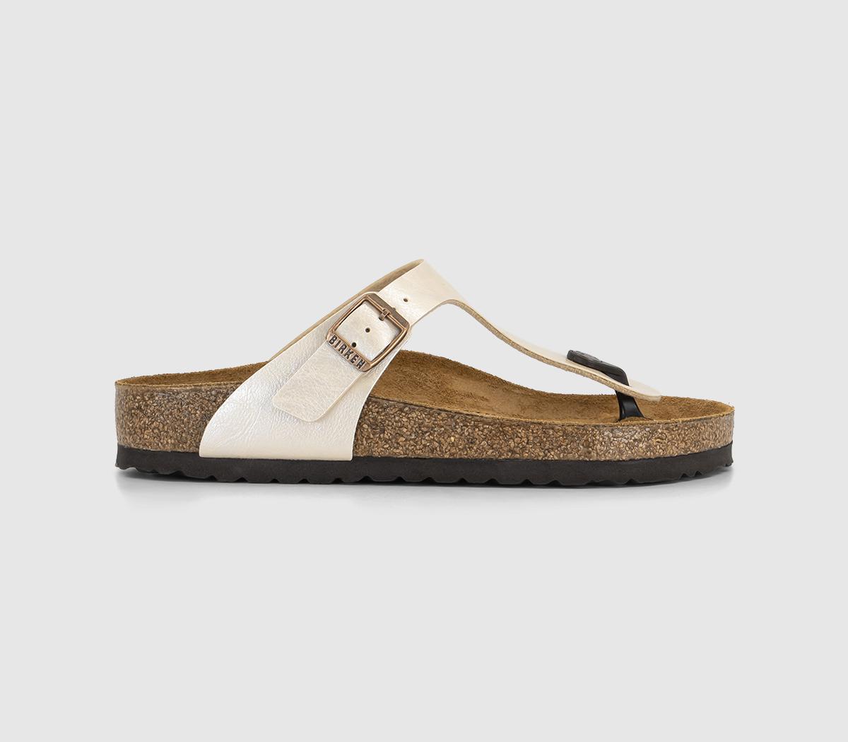 BIRKENSTOCKGizeh Toe Thong Footbed SandalsGraceful Pearl White