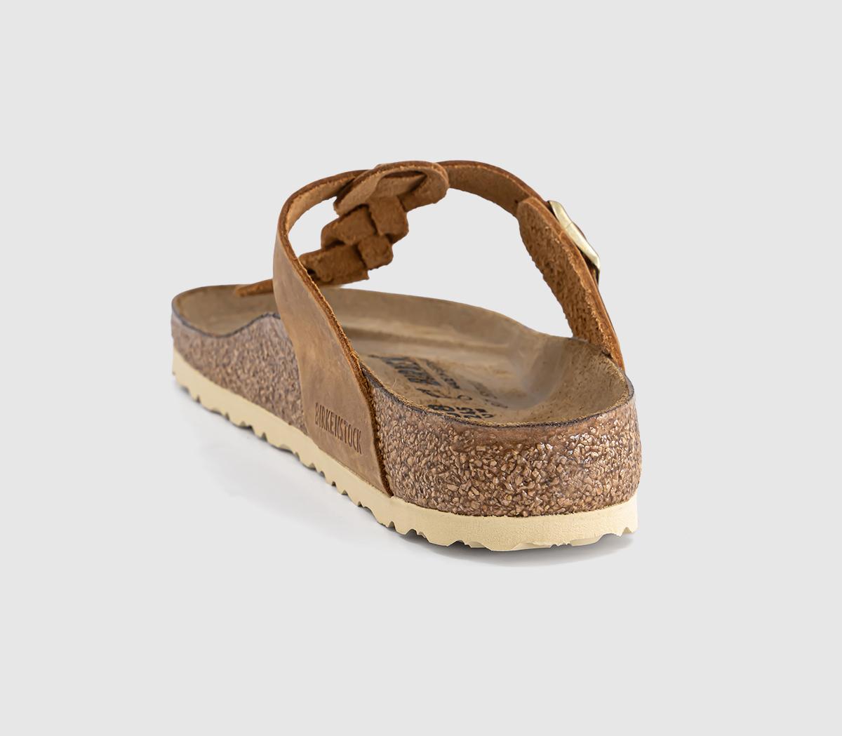 BIRKENSTOCKGizeh Toe Thong Footbed SandalsCognac Braided