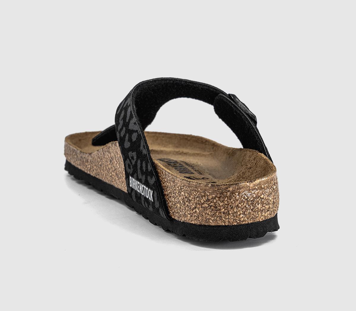 BIRKENSTOCKToe Thong Footbed SandalsLeopard Black
