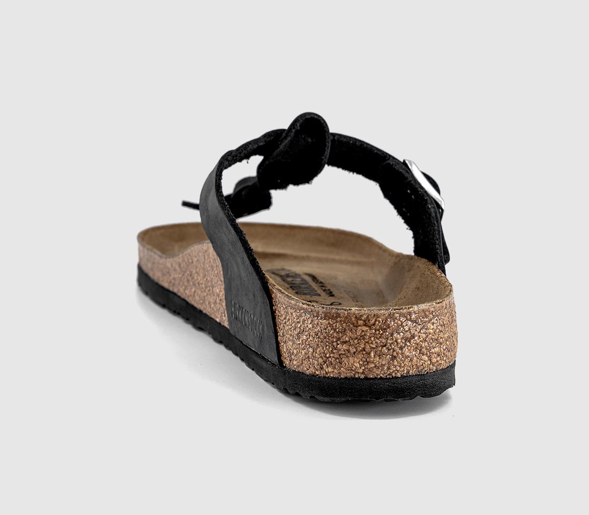 BIRKENSTOCKGizeh Toe Thong Footbed SandalsBlack Braided Leather