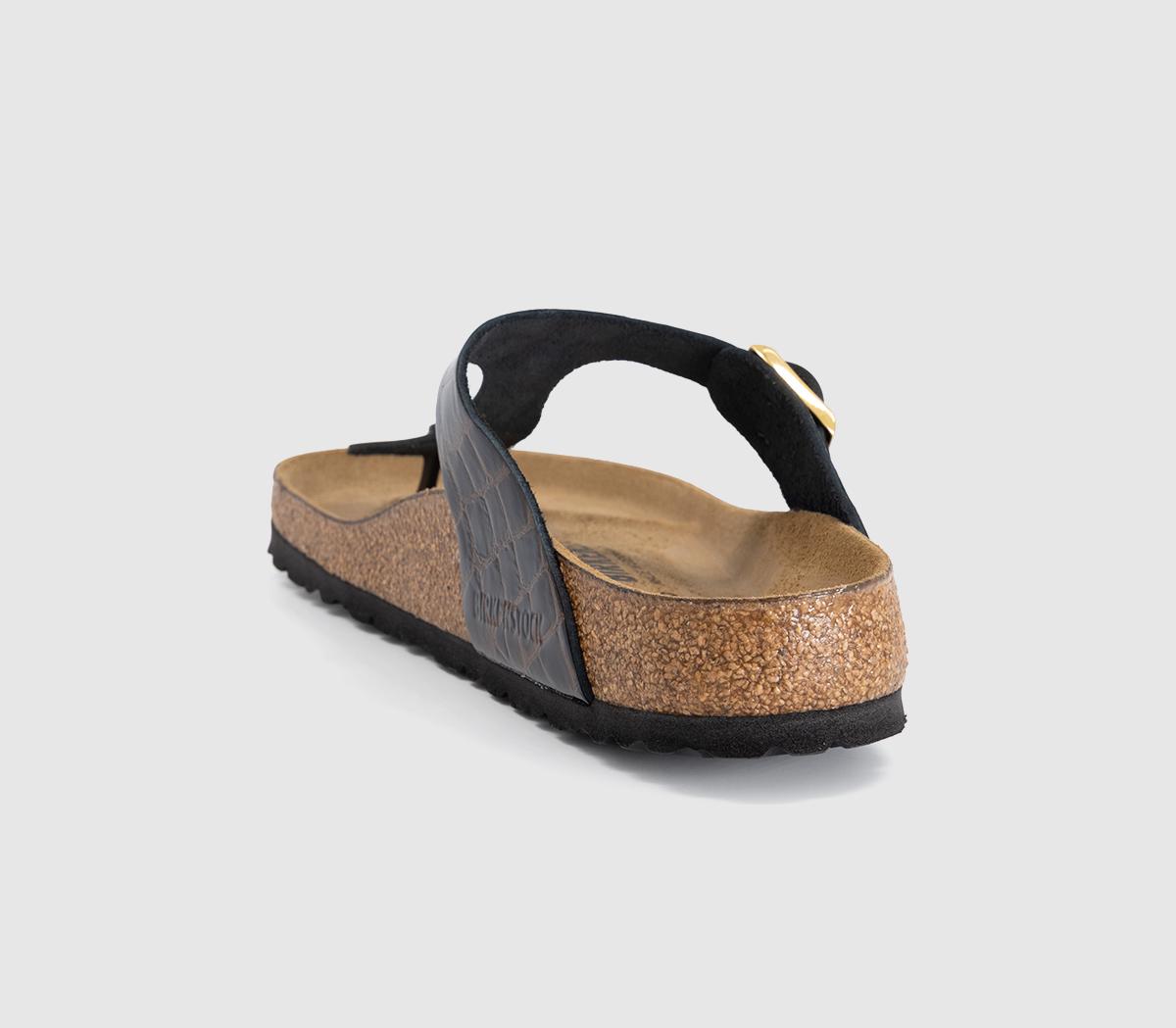 BIRKENSTOCKGizeh Toe Thong FootbedAnimal Emboss Black