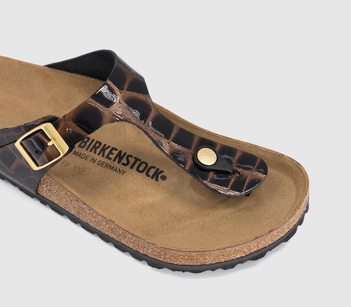 BIRKENSTOCKGizeh Toe Thong FootbedAnimal Emboss Black