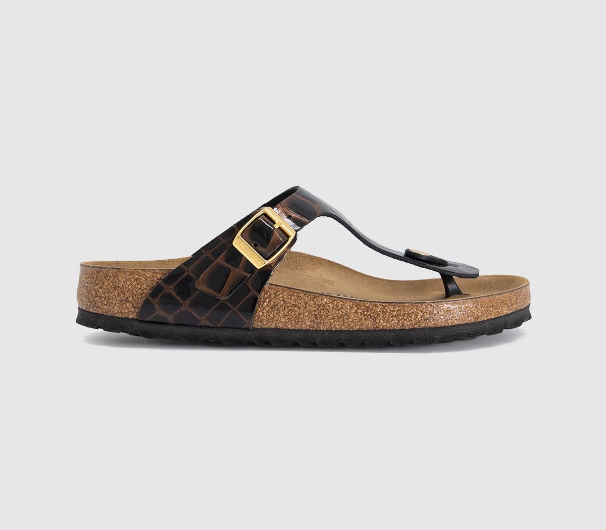 BIRKENSTOCKGizeh Toe Thong FootbedAnimal Emboss Black