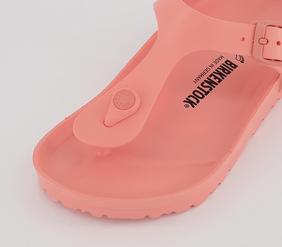 BIRKENSTOCK Toe Thong Footbed Sandals BIRKENSTOCK Toe Thong Footbed Sandals Coral Peach Eva